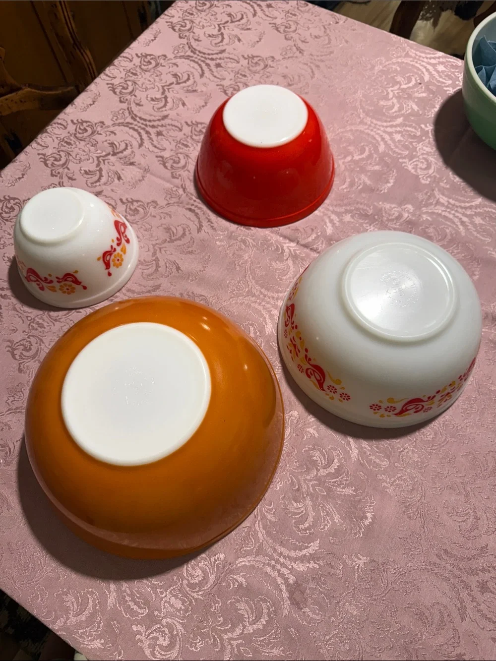 Vintage friendship birds 401-404 mixing bowl set